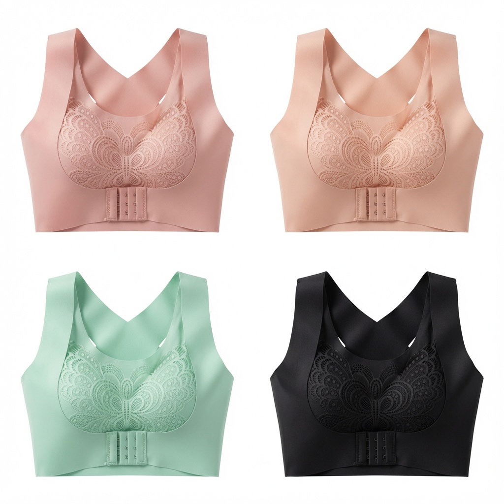 KDxsG ৪ পিস -Premium Quality Butterfly Magic Bra - Image 1